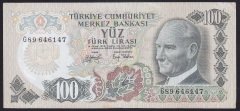 6.EMİSYON 2.TERTİP 100 LİRA G89 646147 ÇOK TEMİZ + eski para satan yerler