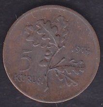 1974 Yılı 5 Kuruş