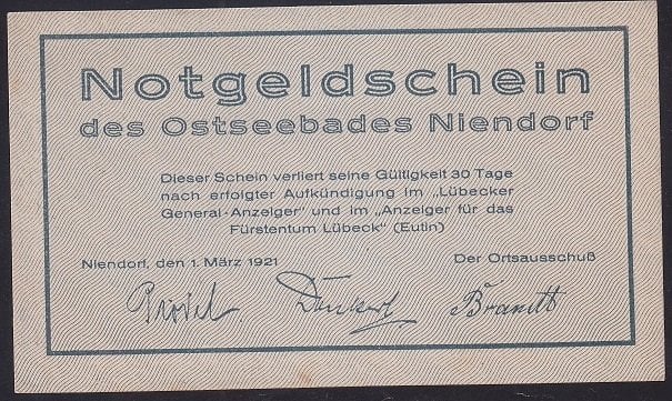 ALMANYA 25 PFENNİNG NOTGELD 1921 ÇİL