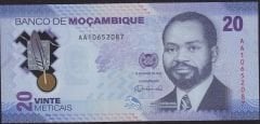 Mozambik 20 Meticais 2024 Çil Polimer
