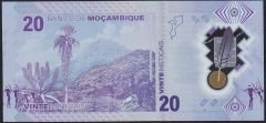 Mozambik 20 Meticais 2024 Çil Polimer