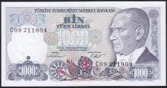 7.Emisyon 1.Tertip 1000 Lira C09 211804 Çil
