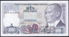 7.Emisyon 1.Tertip 1000 Lira C09 211804 Çil