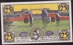 Almanya 25 Pfennig Notgeld 1920 Çil Filigranlı