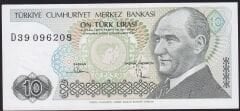 7.Emisyon 2.Tertip 10 Lira D39 096208 Çil