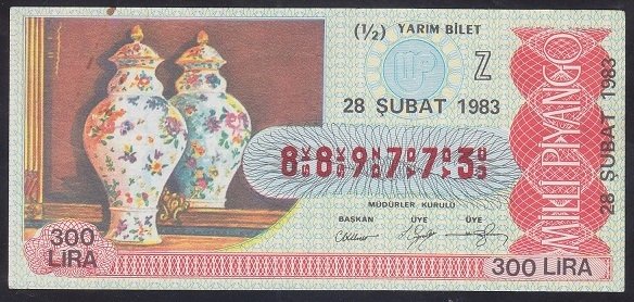 1983 28 ŞUBAT YARIM BİLET - Z SERİSİ