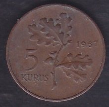 1967 Yılı 5 Kuruş