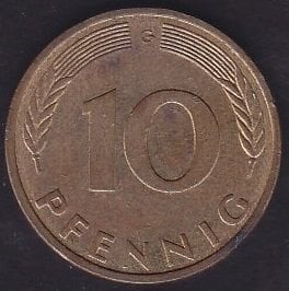 Almanya 10 Pfennig 1991 G