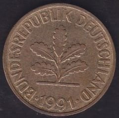 Almanya 10 Pfennig 1991 G