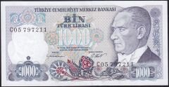 7.Emisyon 1.Tertip 1000 Lira C05 797211 Çil