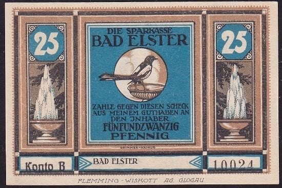 Almanya 25 Pfennig Notgeld 1920 Çil