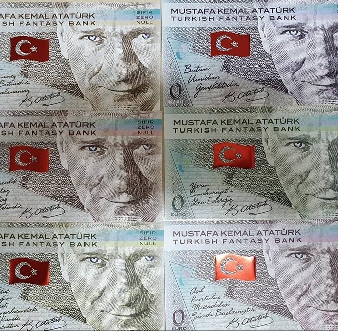 19 MAYIS KONULU ( BAYRAKLI ) FANTAZİ PARA SETİ HEPSİ AYNI NUMARA