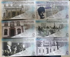 19 MAYIS KONULU ( BAYRAKLI ) FANTAZİ PARA SETİ HEPSİ AYNI NUMARA