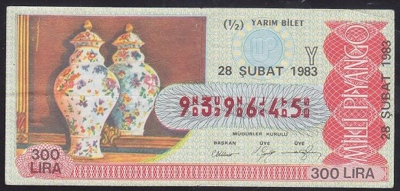 1983 28 ŞUBAT YARIM BİLET - Y SERİSİ
