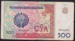 ÖZBEKİSTAN 500 SOM 1999 TEMİZ eski kağıt para değerleri