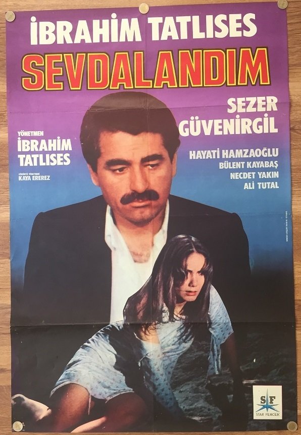 İBRAHİM TATLISES - SEZER GÜVENİRGİL - SEVDALANDIM - FİLM AFİŞİ