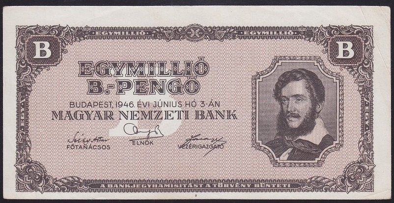Macaristan 1000000 B -Pengo 1946 ÇÇT ÇİLALTI Pick 134