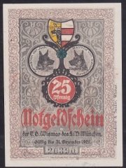 ALMANYA 25 PFENNİNG NOTGELD 1921 ÇİL