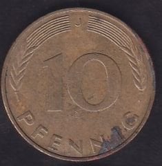 Almanya 10 Pfennig 1991 J