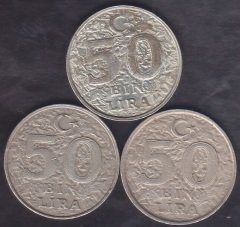 1998 - 1999 - 2000 YILI 50000 LİRA LOTU eski para değerleri