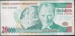 7.Emisyon 20 000 000 Lira H27 590340 Temiz