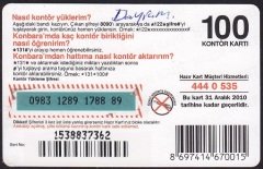 Turkcell Hazır Kart 100 Kontör 2010