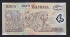 Zambia 500 Kwacha 2011 ÇİL Polymer Pick 43h