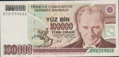 7.Emisyon 1.Tertip 100000 Lira B79 775611 Çilaltı