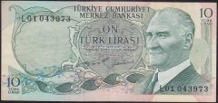 6.EMİSYON 2.TERTİP 10 LİRA L01 043973 ÇÇT ÇİLALTI