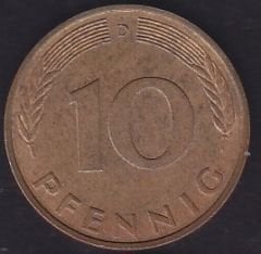Almanya 10 Pfennig 1991 D