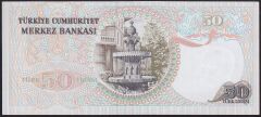 6.Emisyon 1.Tertip 50 Lira H05 387791 Çok Çok Temiz+