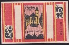 Almanya 25 Pfennig Notgeld 1921 Çil Filigranlı