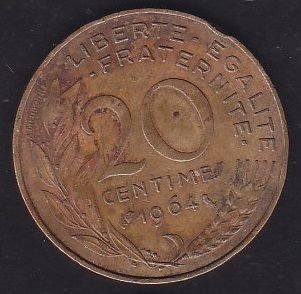 Fransa 20 Centimes 1964