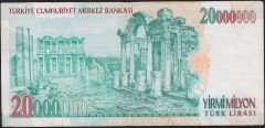 7.Emisyon 20 000 000 Lira H30 095967 Çok Temiz+