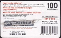 Turkcell Hazır Kart 100 Kontör 2009
