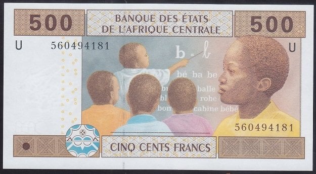 Central African States 500 Frank 2002 Çil (U) Pick 206U/d Kamerun