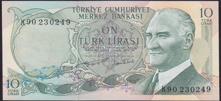 6.EMİSYON 2.TERTİP 10 LİRA K90 230249 ÇİLALTI ÇİL