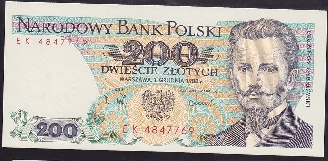 Polonya 200 Zloty 1988 ÇİL Pick 144c
