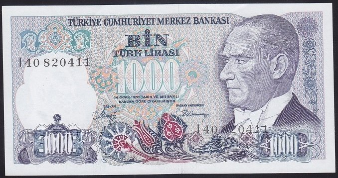 7.EMİSYON 2.TERTİP 1000 LİRA I40 820411 ÇİLALTI ÇİL