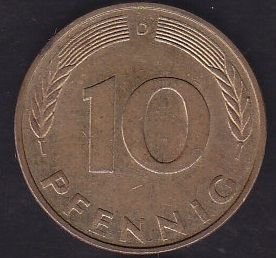 Almanya 10 Pfennig 1992 D