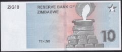 Zimbabwe 10 Zig 2024 Çil Pick 110