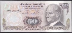 6.Emisyon 1.Tertip 50 Lira H03 062761 Çilaltı
