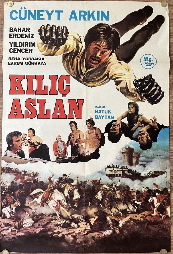 Cüneyt Arkın - Kılıç Aslan - Film Afişi - Çizim