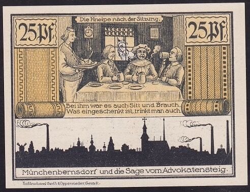 Almanya 25 Pfennig Notgeld 1921 Çil