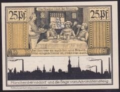 Almanya 25 Pfennig Notgeld 1921 Çil