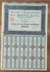 Hisse Senedi - Brevets Cotal ( 40 X 27 cm )