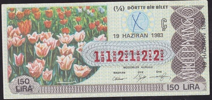 1983 19 Haziran Çeyrek Bilet - Ç Serisi