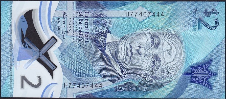 Barbados 2 Dolar 2022 Çil Polimer 444