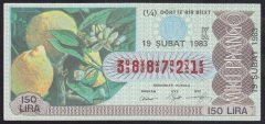 1983 19 ŞUBAT ÇEYREK BİLET - K SERİSİ