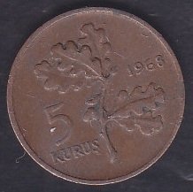 1968 Yılı 5 Kuruş